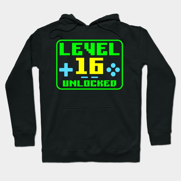Level 16 Unlocked Hoodie by colorsplash